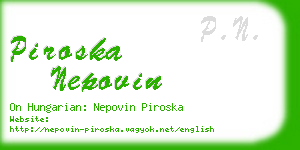 piroska nepovin business card